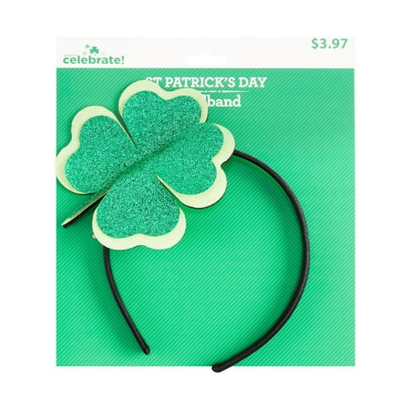 Way to Celebrate St. Patrick's Day Glitter Shamrock Headband