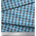 thumbnail image 2 of Soimoi Modal Satin Fabric Crossbone & Skull Halloween Decor Fabric Printed Yard 42 Inch Wide, 2 of 3