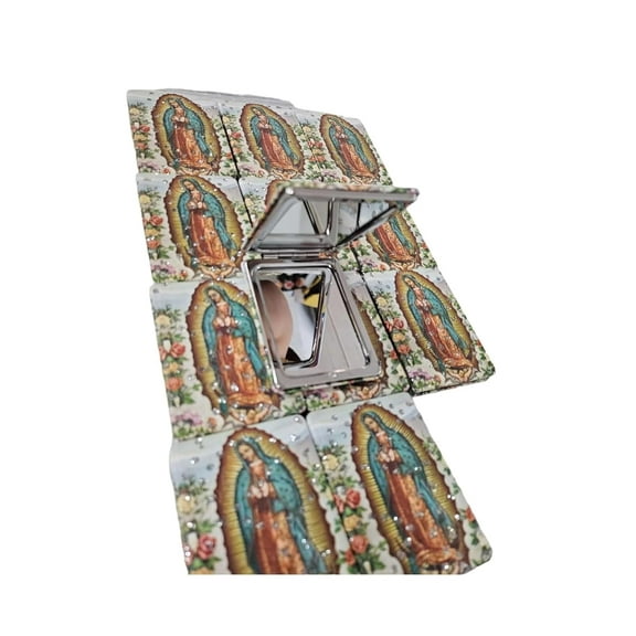 Set of 12 x lady Guadalupe COMPACT MIRRORS RECUERDOS De Bautizo Communion Party Favor