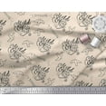 thumbnail image 2 of Soimoi White Viscose Chiffon Fabric Text & Bird Tribal Print Sewing Fabric Yard 42 Inch Wide, 2 of 3
