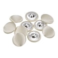 thumbnail image 1 of Uxcell 10 piezas 32L botón de tela cubierto de 20 mm redondo de metal para trajes, vestidos y blusas, beige, 1 of 6
