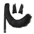 thumbnail image 3 of Ensemble 3 Pcs Oreilles et Queue en Peluche Ajustables pour Carnaval Halloween Robe Femmes Filles Noir, 3 of 10