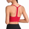 thumbnail image 4 of Womens Bras Woman Bras With String Quick Dry Shockproof Running Fitness Large Size Underwear Sports Bra Red S, 4 of 7