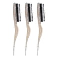 thumbnail image 2 of 3pcs  Tail Brush Combs Increase Hair Volume Hair Styling Brush Pointed Tail Soft Nylon Portable Size Teasing Brush With  Tail For Hair Parting Styling, 2 of 8
