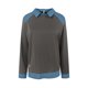thumbnail image 5 of RKSTN Sweatshirt for Women Oversized Lapel Denim Patchwork Stitching Pullover Sweatshirt Top Womens Casual Plus Size Turndown Collared Loose Long Sleeve T Shirts Trendy Retro Streetwear Sweatshirt, 5 of 10