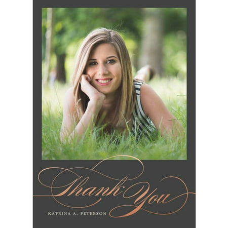Classic Script Graduation Thank You Card