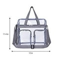 thumbnail image 3 of Fasiaou Clear Tote Bag Stadium Approved - Shoulder Straps and Zippered - Clear Bag for Work, Sports Games and Concerts, 3 of 9