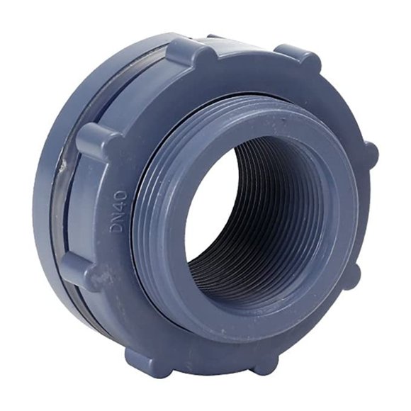 Sanpaint 1.5 Inch PVC Bulkhead Fitting for Water Barrel, Water Tank, Rain Barrels,NPT1.5 female thread (1-4/5 inch I.D.) PVC