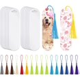 thumbnail image 1 of 16 Pieces Sublimation Blank Bookmarks Heat Transfer Page Marker Metal Bookmark with Hole and Tassel for Student Teacher Book Lover, Art Project and Graduation Present to Decorate Own Bookmark, 1 of 7