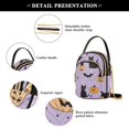 thumbnail image 4 of FORMRS Crossbody Bag for Women Quilted Travel Shoulder Cell Phone Purse with Chain Strap Handbag, Light Purple Halloween Black Cat, 4 of 7