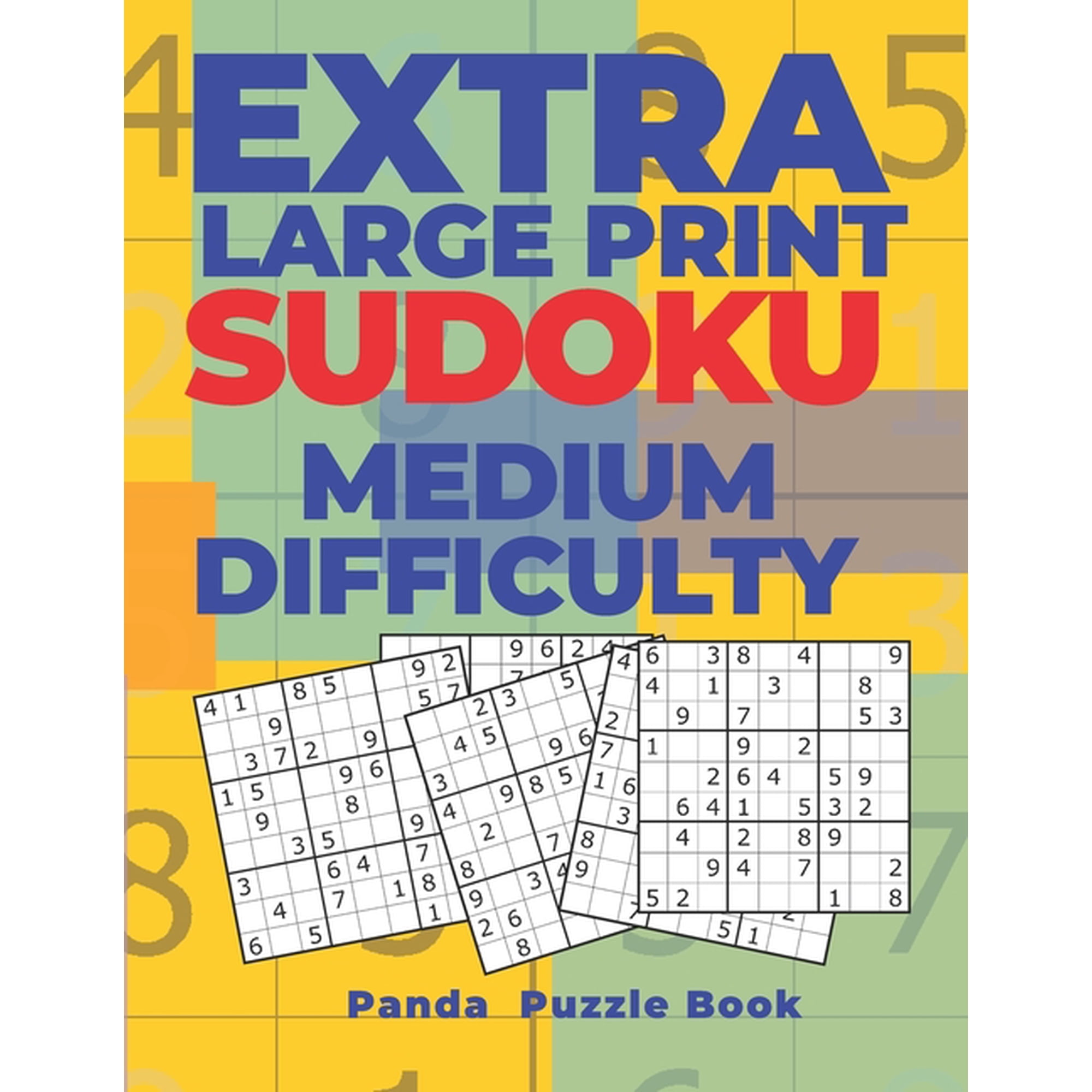 Extra Large Print Sudoku Medium Difficulty: Sudoku In Very Large Print - Brain Games Book For Adults, (Paperback)