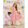 thumbnail image 2 of Arshiner Toddler Dress Girls Backless Tiered Summer Dresses Cute Swing Beach Sundress with Pockets, 2 of 5