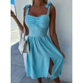 thumbnail image 4 of Stylish Summer Open Back Suspenders Waist Slit Dress, 4 of 4