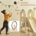 thumbnail image 3 of 2024 New 4 in 1 Indoor Slide, Kids Slide with Bus Play Structure Freestanding Slide Climber Playset with Basketball Hoop, Indoor and Outdoor Playground for Kids, 3 of 6