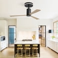 thumbnail image 5 of Jopath 52 Inch Modern Flush Mount Ceiling Fan with LED Light and Remote Control, 3 ABS Blades Noiseless Reversible DC Motor for Patio Living Room, 5 of 9