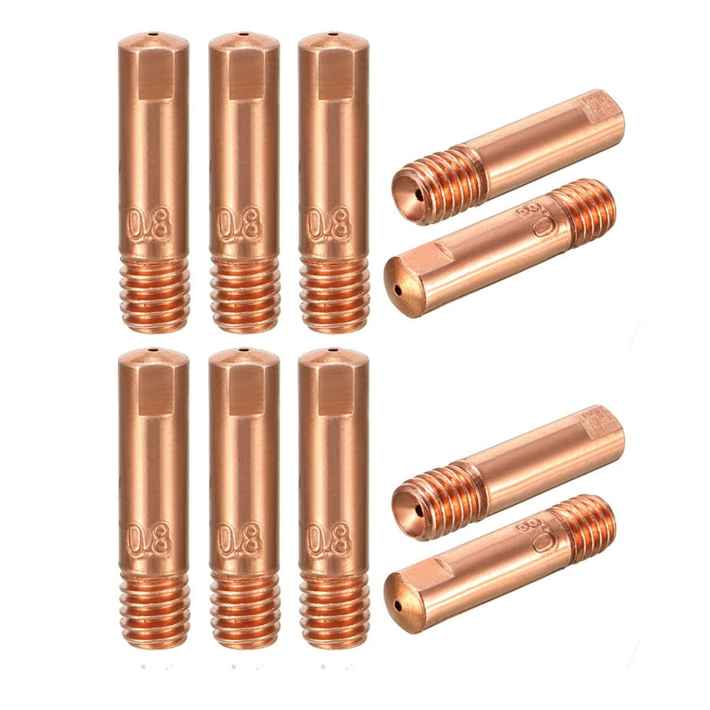 MIG Tip 0.8mm Welding Contact Tips for 15AK MIG Welding Brass Pack of