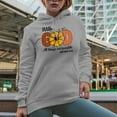 thumbnail image 2 of With God All Things Are Possible Matthew 19 26 Scripture Art Merch Gift, Heather Grey Hooded Sweatshirt or Hoodie, Small, 2 of 5