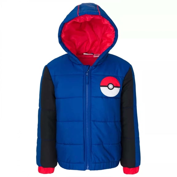 Pokemon Trainer Kids Puffy Jacket Coat-Size 10/12