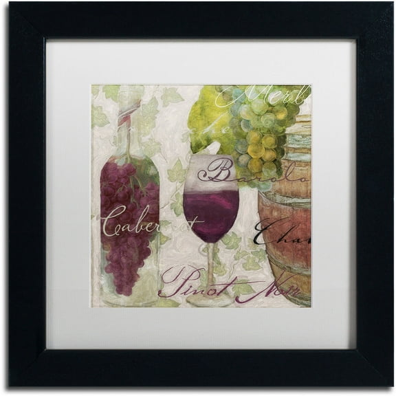 Trademark Fine Art "Wine Cellar I" Canvas Art by Color Bakery White Matte, Black Frame