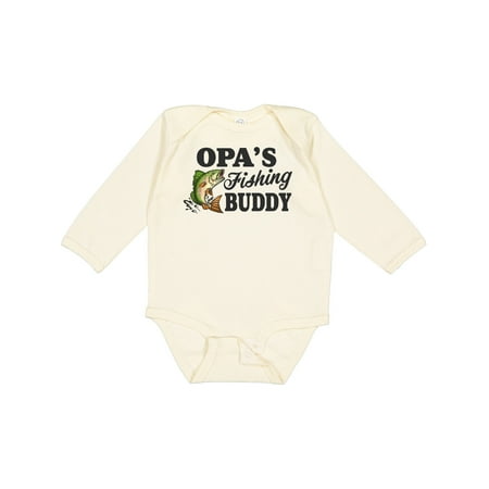 

Inktastic Opa s Fishing Buddy Gift Baby Boy Long Sleeve Bodysuit