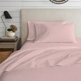 thumbnail image 3 of Color Sense Cotton Rich Jersey Bedsheet Set, Super-Soft & Cozy Knitted, 4-Piece Queen Blush, 3 of 8