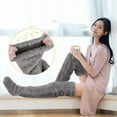 thumbnail image 5 of Goose Down Knee Socks for Christmas, Women's Long Fuzzy Thigh High Socks, Soft Plush Leg Warmers for Cold Weather, 5 of 9