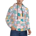 thumbnail image 2 of Sikiie Colorful Cute Pig Men's Hoodie, Essentials Hoodie, Sweatshirt, Pullover Hooded Sweatshirt for Men-X-Large, 2 of 7