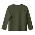 thumbnail image 4 of Cethrio Girls 3/4 Sleeve Tops, Pullover Soft Casual Crew Neck Girls T-Shirts Army Green Size 5T, 4 of 4