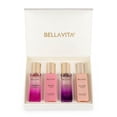 thumbnail image 1 of Bella Vita Eau De Parfum Set para mujer (4x20 ml) con dátil, señorita, glamour, rosa | vainilla, floral, dulce, almizcle | Perfecto para probar, regalar o mezclar para crear tu fragancia única., 1 of 5