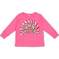thumbnail image 3 of Inktastic Peppermint Rainbow with Candy Cane Boys or Girls Long Sleeve Toddler T-Shirt, 3 of 5