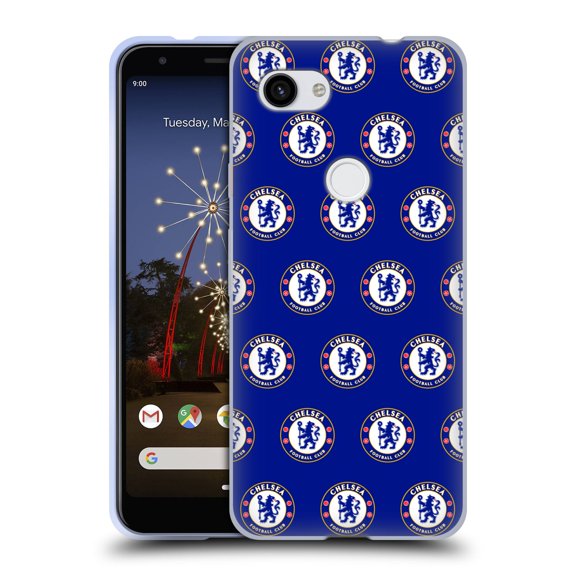 Head Case Designs Officially Licensed Chelsea Football Club Crest Pattern Soft Gel Case Compatible with Google Pixel 3a