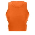 thumbnail image 6 of AherBiu Going out Tops for Women Ribbed Knit Sleeveless Hollow Back Cropped Top Tees Cute T Shirts, 6 of 6