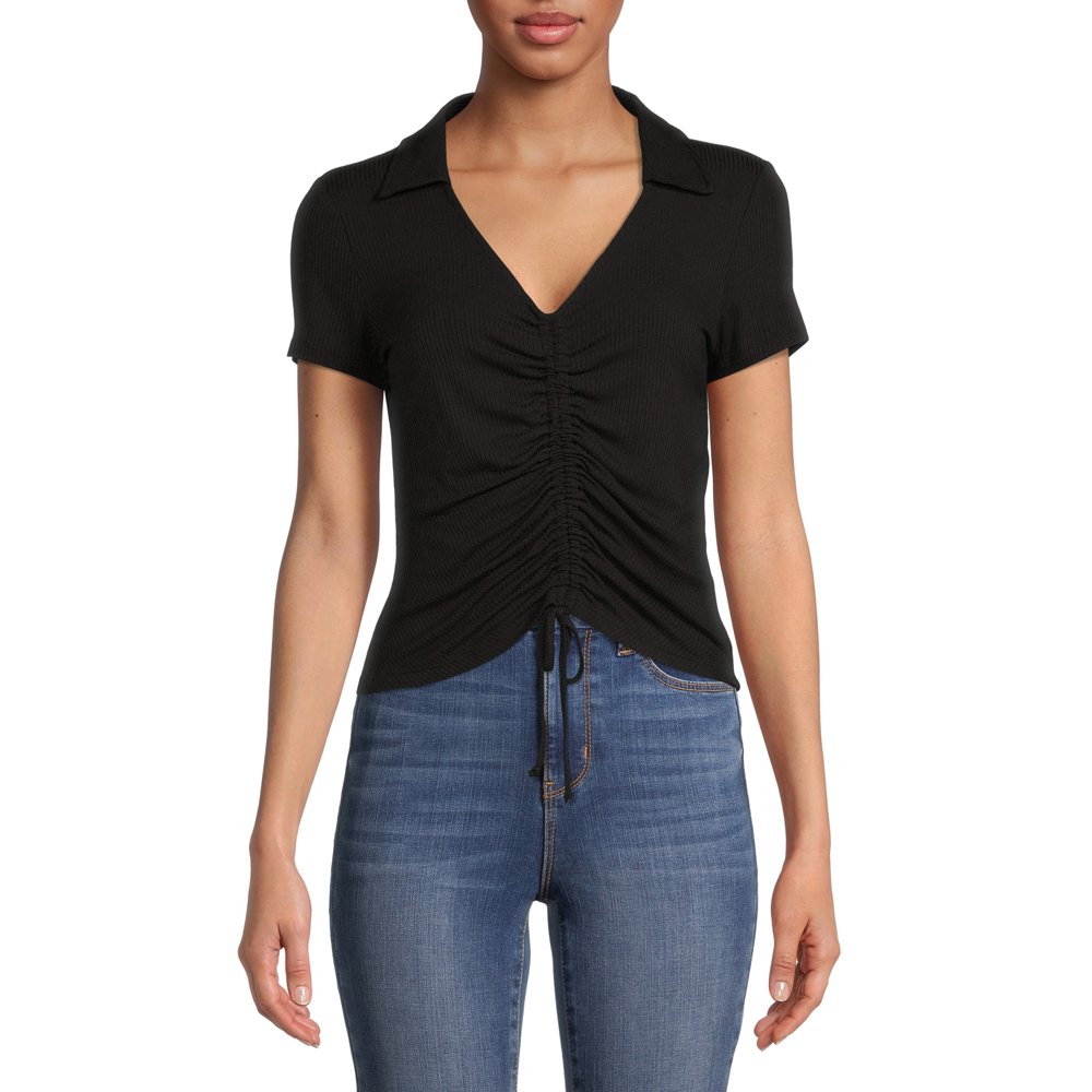 No Boundaries No Boundaries Juniors' Ruched Front Top