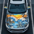 thumbnail image 3 of Yuyamidu Coconut Tree Car Front Hood Cover Protector Hibiscus Auto Rearview Protection Cover Stretchy Vehicle Hood Covers 3 Pack Exterior Car Rear View Mirror Accessories, 3 of 7