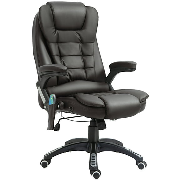 HOMCOM Faux Leather Executive Office Chair Heated Massage Office Chair