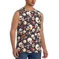 thumbnail image 2 of Kdxio Guitar Skull record for Men's Muscle T-shirt,Sleeveless for Workout Running Athletic Gym Lounge Casual, 2 of 5