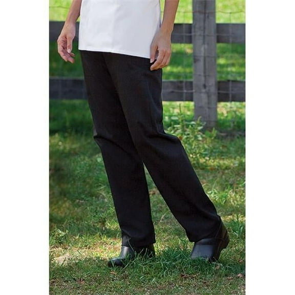 4101-0108 Womens Chef Pant in Black - 4XLarge