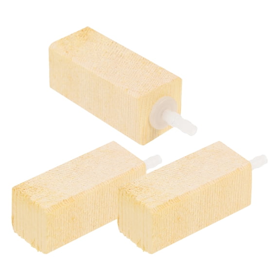 OFFIGAM Wooden Bubble Stone Airstone for Fish Tank Fine Bubbles 3Pcs