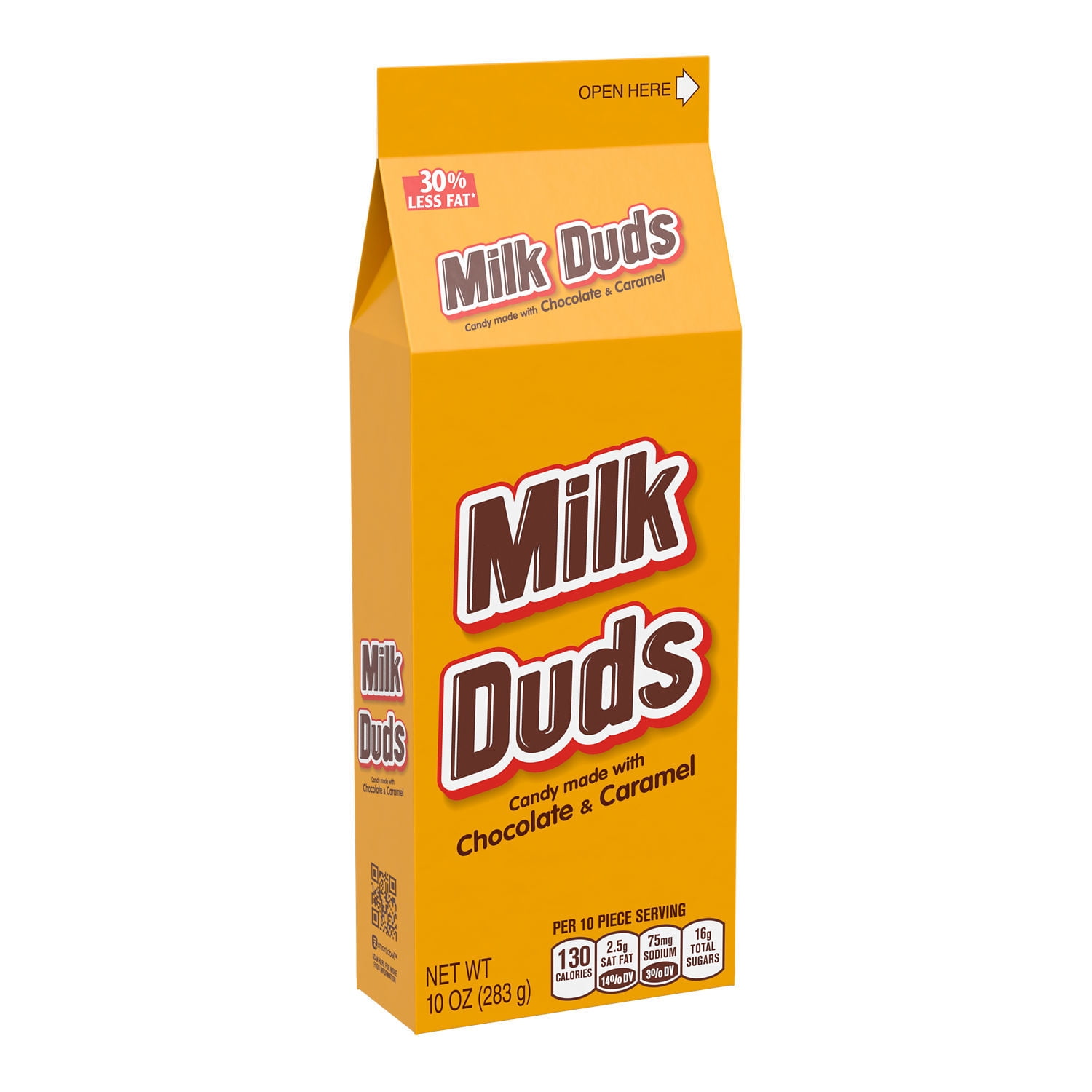 MILK DUDS Chocolate and Caramel Chewy, Movie Snack Candy Carton, 10 oz