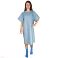 thumbnail image 1 of Care Outfit Robes d'Hôpital avec Nœud au Dos, Bleu, 3/paquet, Taille Unique, 1 of 2