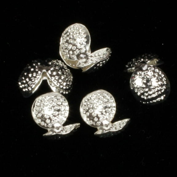 The Ribbon People Club Pack of 200 Silver Medium Round Craft Cording Caps 0.25"