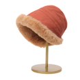 thumbnail image 4 of CSChome Plush Bucket Hat Women Winter Fisherman Hat - Faux Fur Decor Color Matching Windproof, 4 of 7