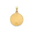 thumbnail image 3 of 14K Gold Polished And Satin Confirmation Medal Hollow Pendant, 3 of 4