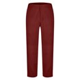 thumbnail image 5 of Yiliang Mens XL,Wine,Chinos Pants Straight Fit Work Pants Stretch Casual Golf Dress Office Pants, 5 of 5