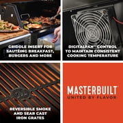 Masterbuilt® Gravity Series® 800 Smoker Grill - Charcoal Grill plus Griddle Insert, Digital Control, App Connectivity, 800 Cooking Square Inches in Black, Model MB20040221