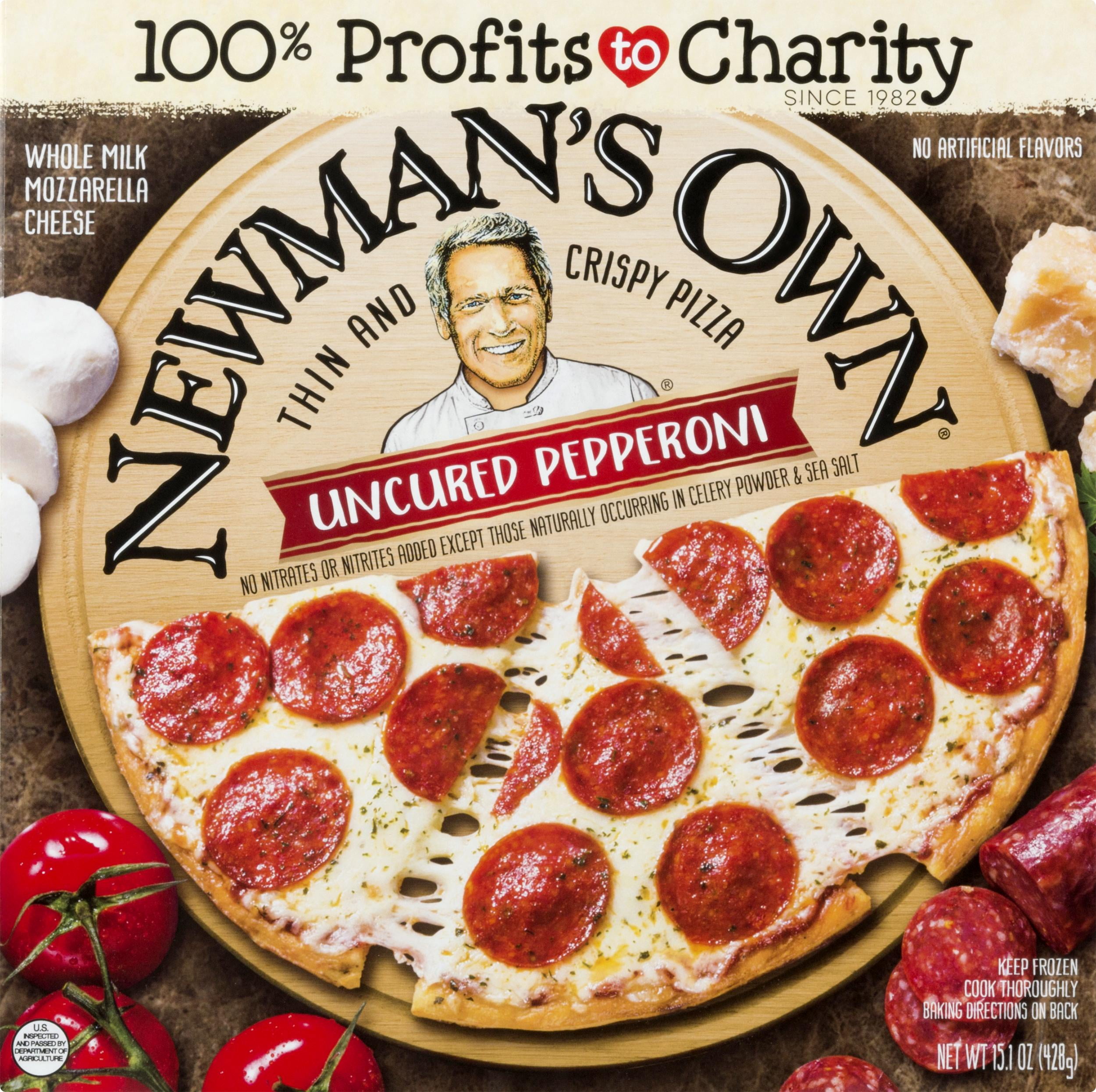 Newman's Own Uncured Pepperoni Thin and Crispy Pizza, 15.1 oz Walmart