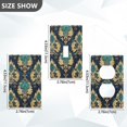 thumbnail image 7 of Yayeee Duplex Wall Plate 1-Gang 4.5"x2.7" Home Receptacle Light Switch Decorative Outlet Cover, Green Peacock Pattern, 7 of 7