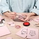 thumbnail image 5 of 18 Pieces Rubber Stamp Carving Blocks Pink Soft Linoleum Blocks Carving Blocks Kit for Stamp Soft Rubber Crafts, 5 of 5
