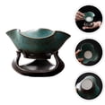 thumbnail image 2 of 1 Set Ceramic Retro Tea Leak Tea Filter Ge Kiln Tea Leakage Creative Tea Saucer (Green), 2 of 8