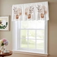thumbnail image 6 of 2 Pack Boho Nordic Valance for Window Abstract Modern Watercolor Leaf Color Block Kitchen Valance Rod Pocket Short Curtain Topper Decorative Window Treatment for Living Room Bedroom 54"x18", 6 of 8